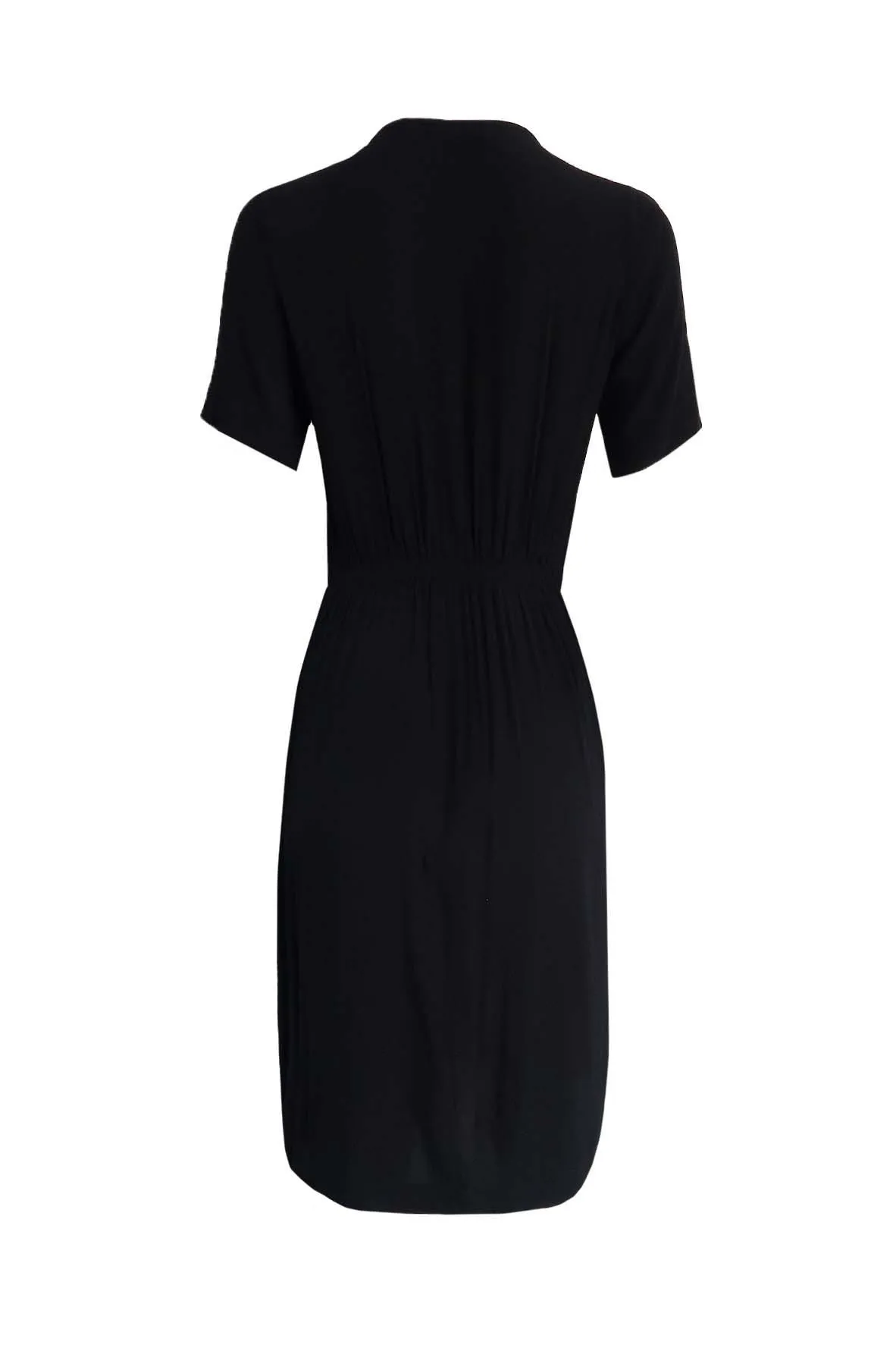 Black Low V-neck Ruffled Maxi Dress