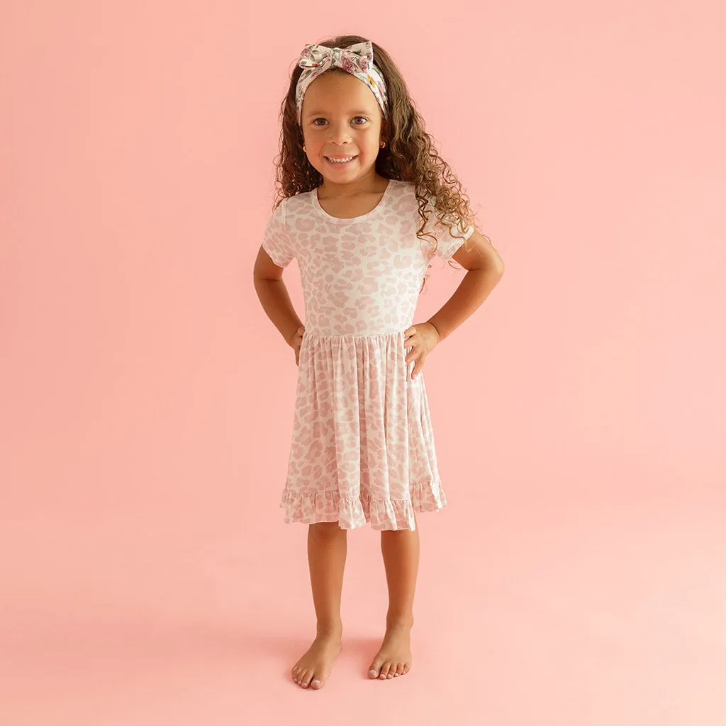 Delaney Short Sleeve Ruffled Twirl Dress