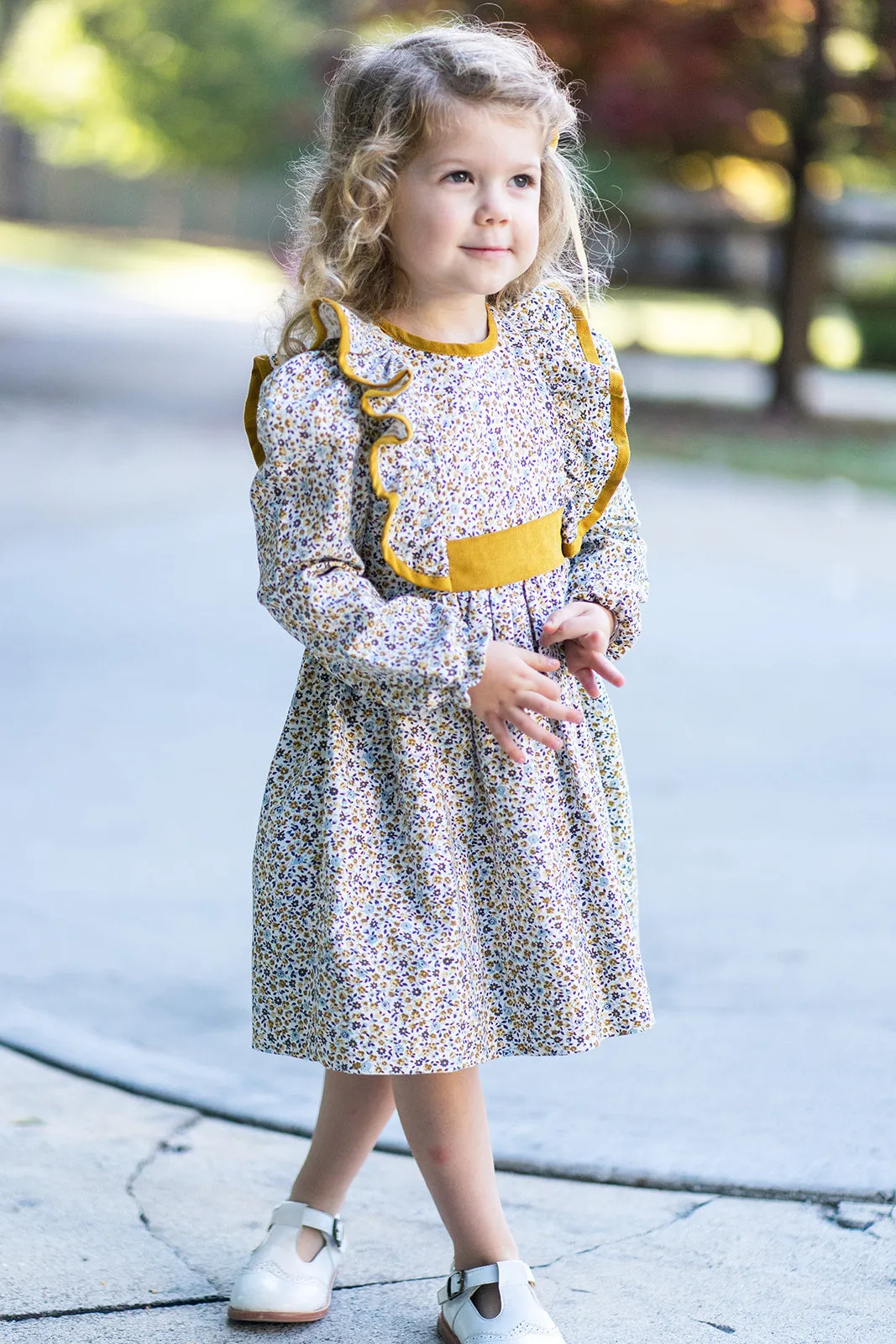 Girl's Viella Floral Ruffle Dress