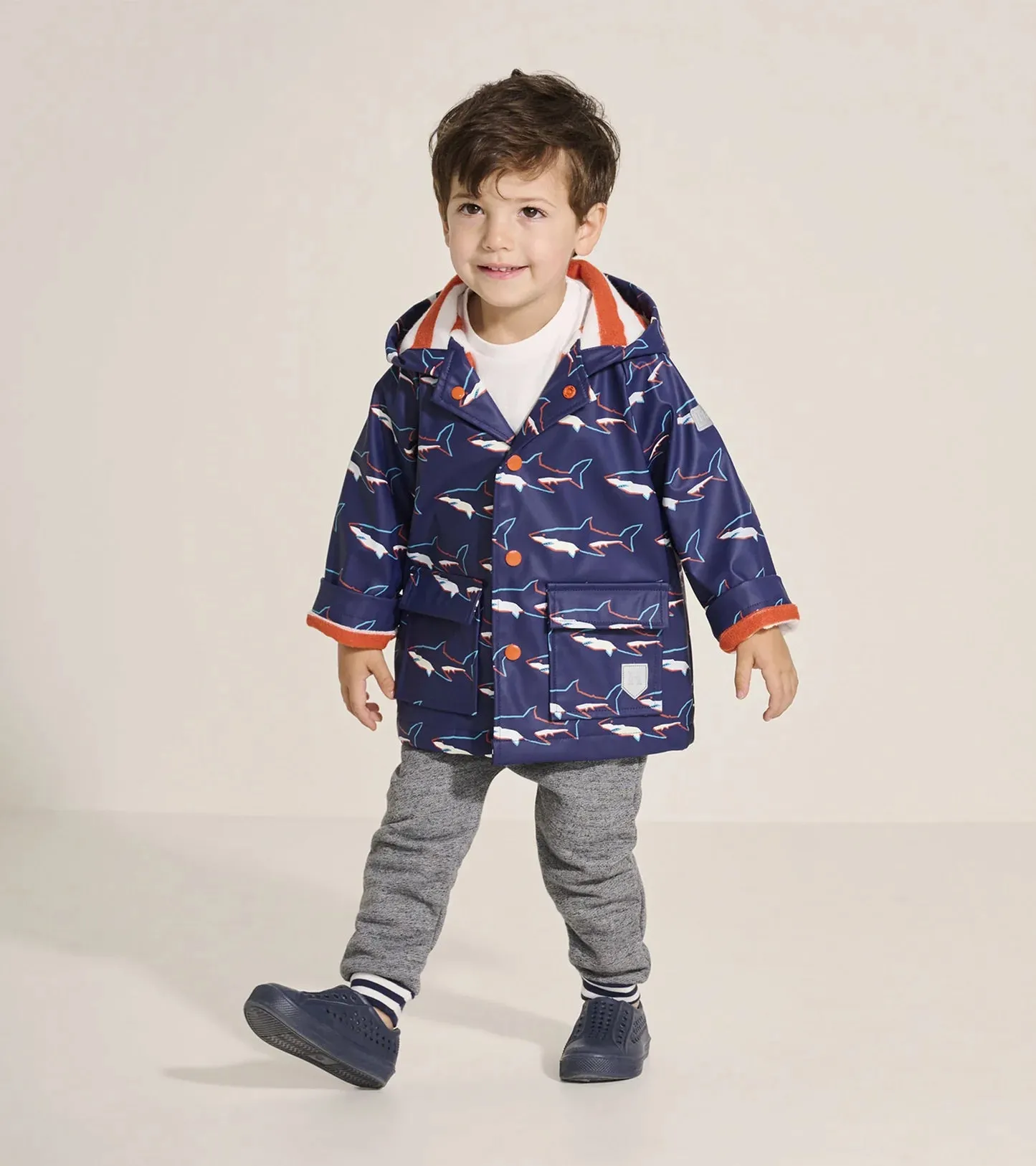 Hatley - Raincoat, Colour change sharks
