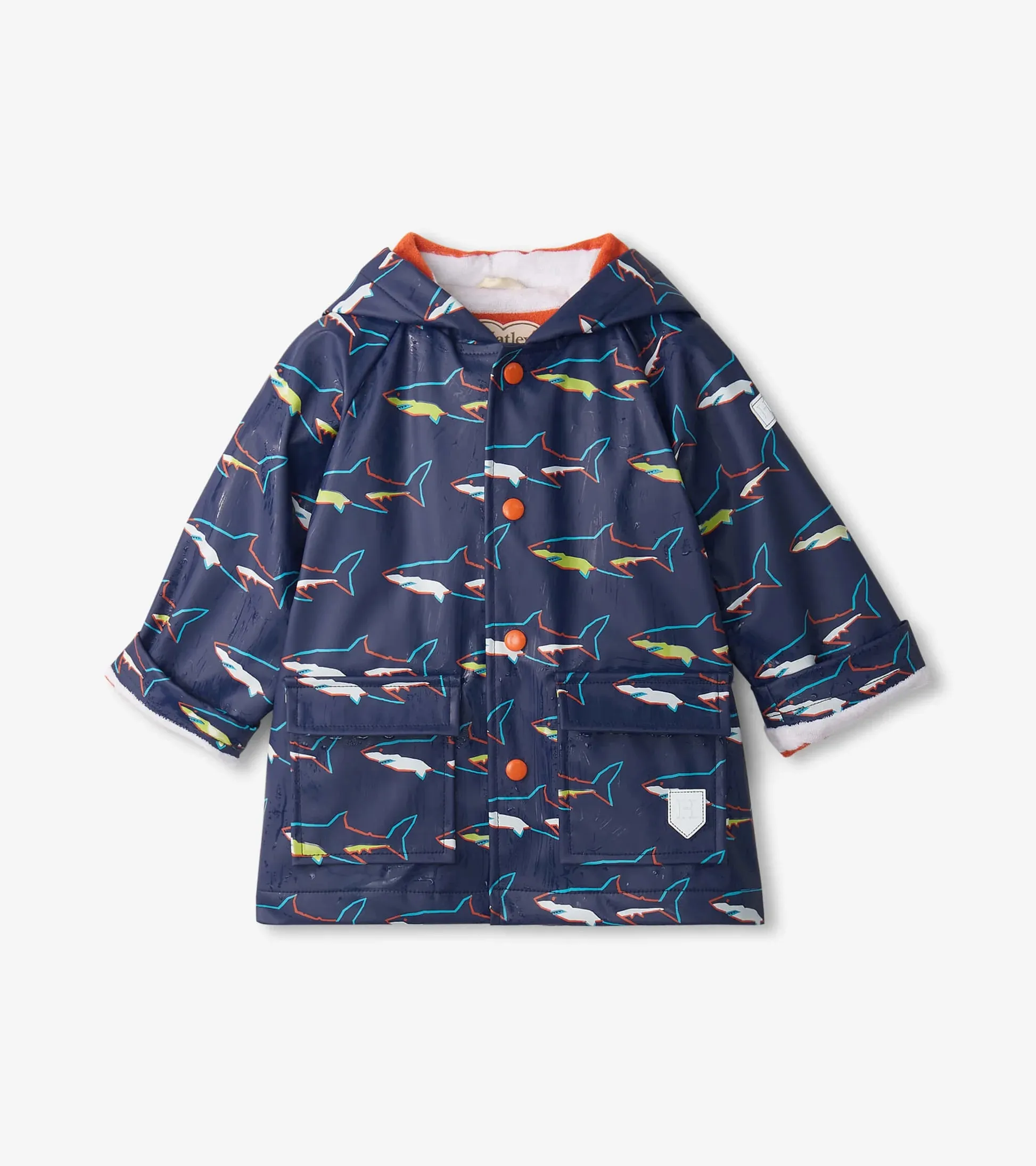 Hatley - Raincoat, Colour change sharks