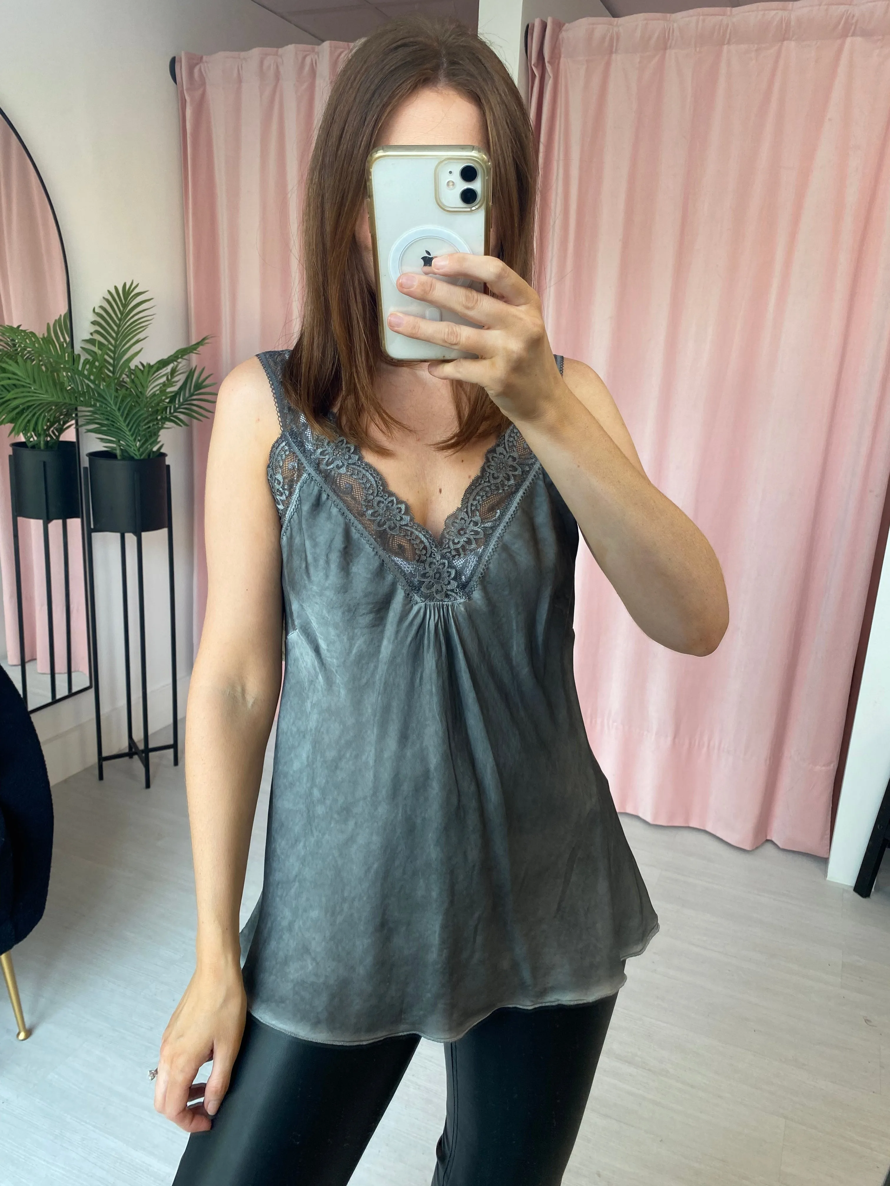 Lace Cami - Grey