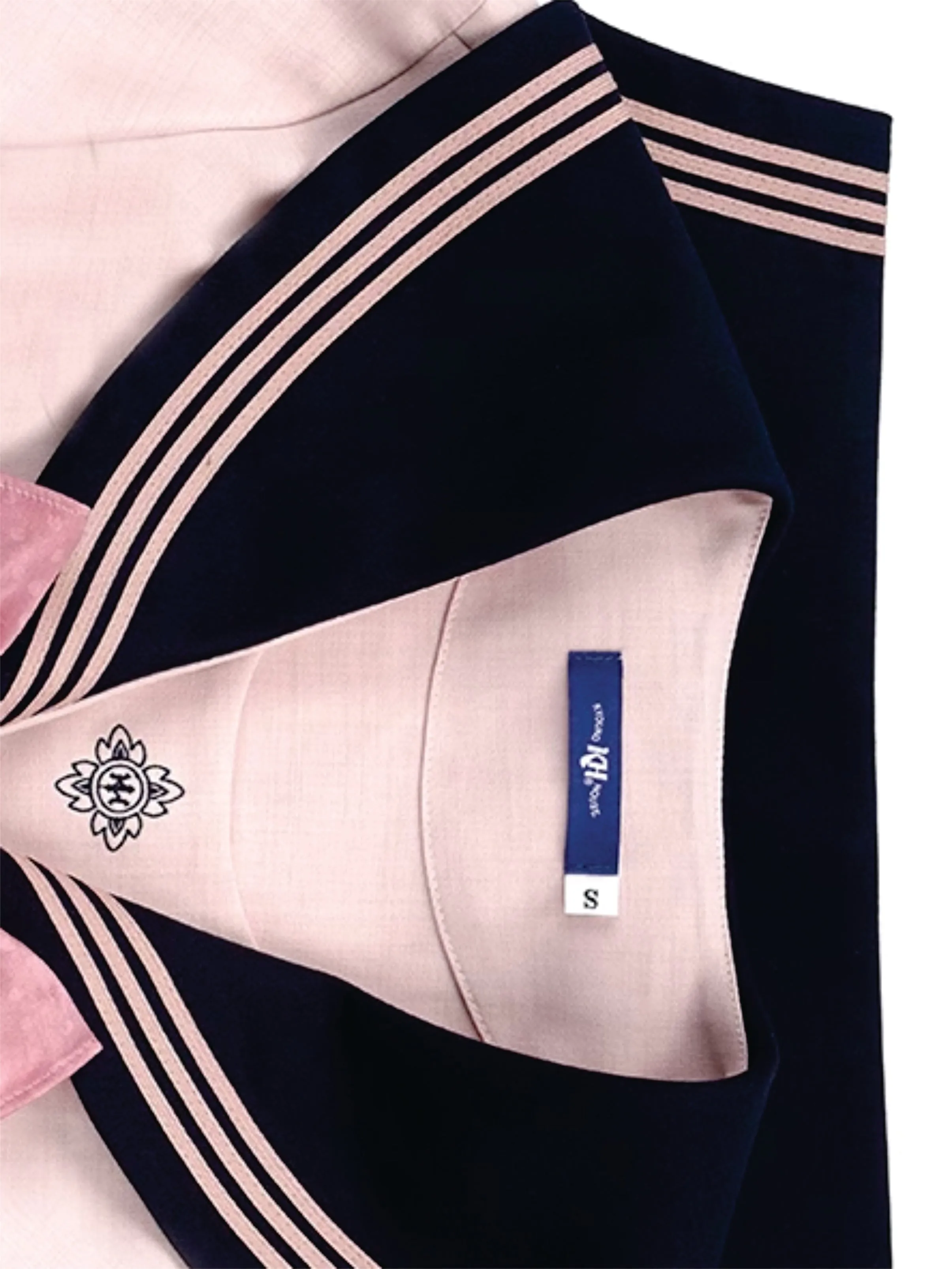 Sakura Petals Japanese Sailor Collar Short-sleeved JK Uniform Blouse